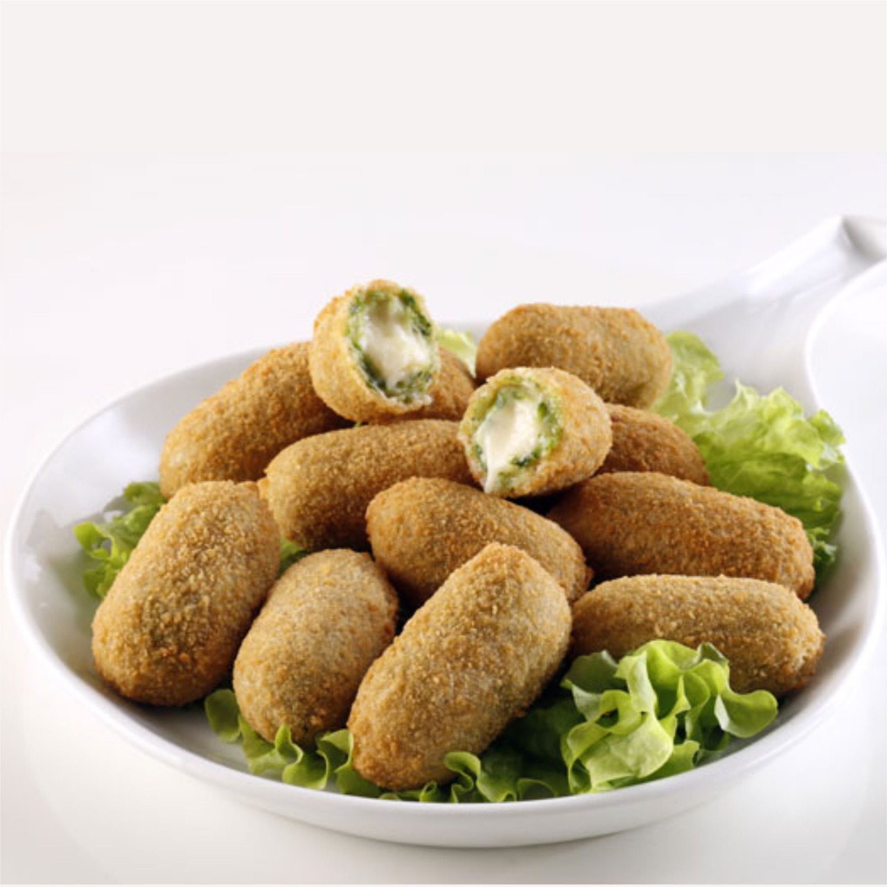 mini croqueta de espinaca y muzzarella